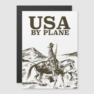 Affiche de voyage de cow-boy USA