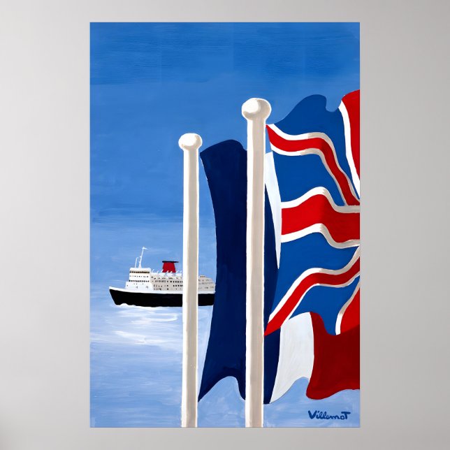 Affiche de voyage de croisière britannique (Devant)
