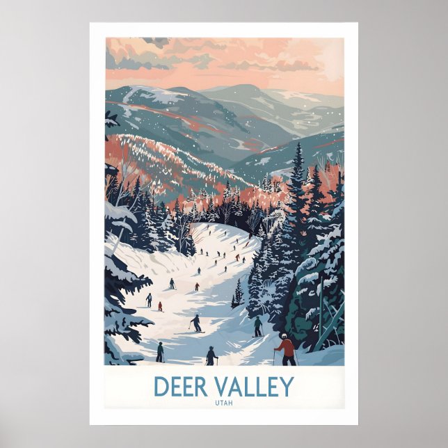 Affiche de voyage de Deer Valley - Utah 1 (Devant)