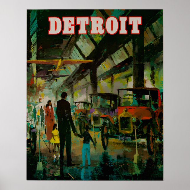 Affiche de voyage de Détroit (Devant)