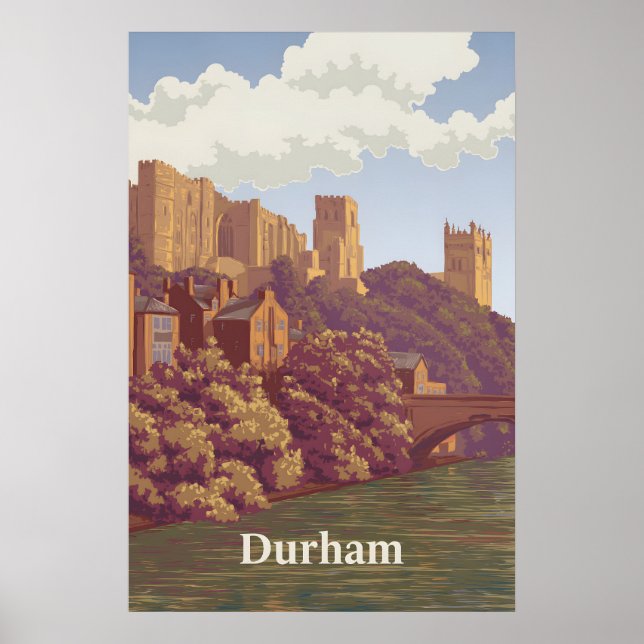 Affiche de voyage de Durham Angleterre (Devant)