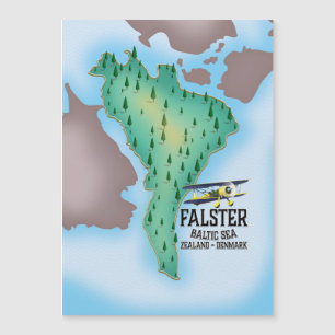Affiche de voyage de Falster Island Danemark.