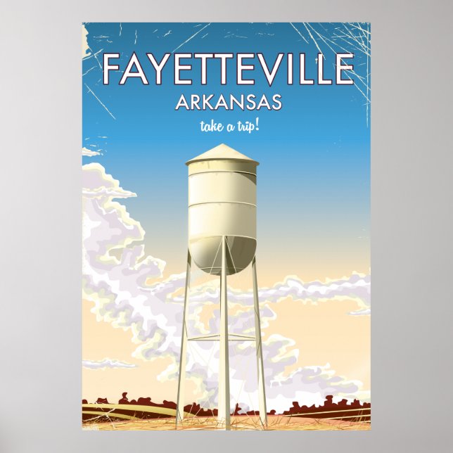 Affiche de voyage de Fayetteville Arkansas (Devant)