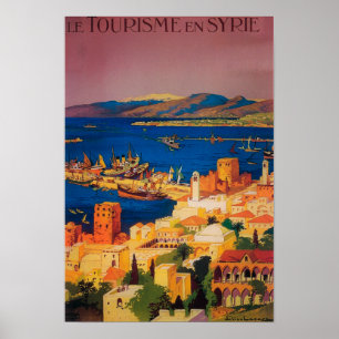 Affiche de voyage de Français, voyageant en Syrie
