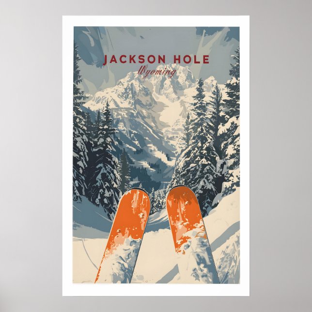 Affiche de voyage de Jackson Hole - Wyoming 1 (Devant)
