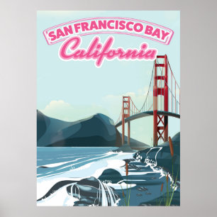 Affiche de voyage de la baie de San Francisco