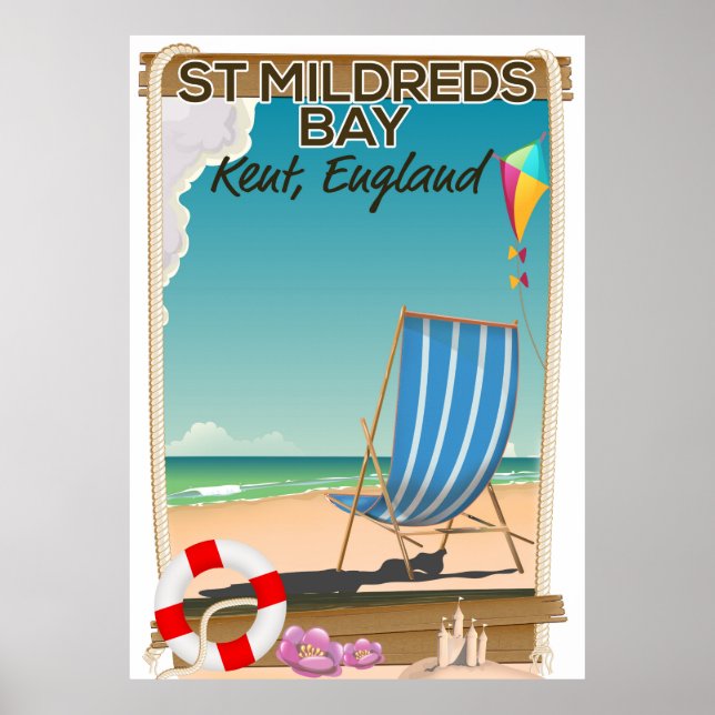 Affiche de voyage de la baie de St Mildred Kent An (Devant)