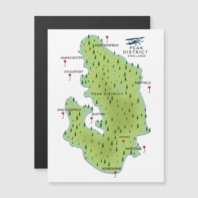 Affiche de voyage de la carte de Cumbria Angleterr (Devant / Derrière)