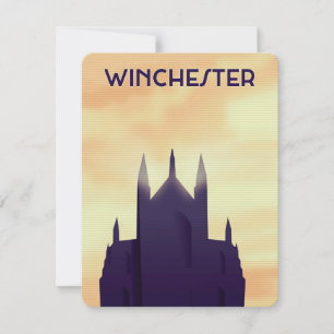 affiche de voyage de la cathédrale de Winchester