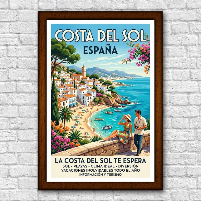 Affiche de voyage de la Costa del Sol, Espagne des (Créateur téléchargé)