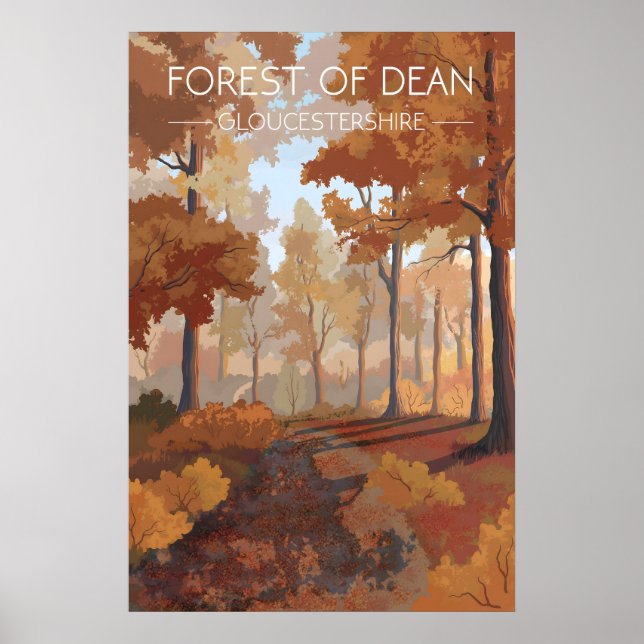 Affiche de voyage de la forêt de Dean (Devant)
