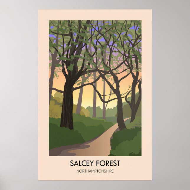 Affiche de voyage de la forêt de Salcey (Devant)