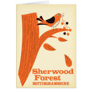 Affiche de voyage de la forêt de Sherwood, Notting