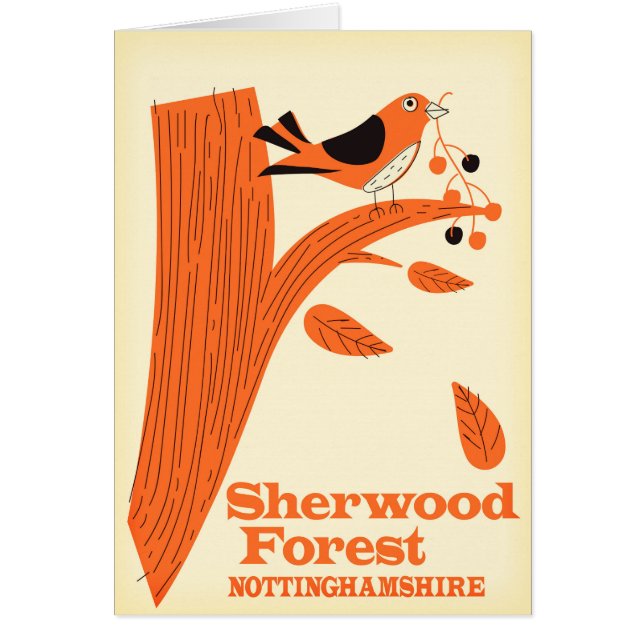 Affiche de voyage de la forêt de Sherwood, Notting (Devant)