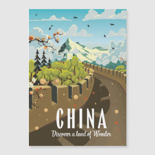 Affiche de voyage de la Grande Muraille de Chine
