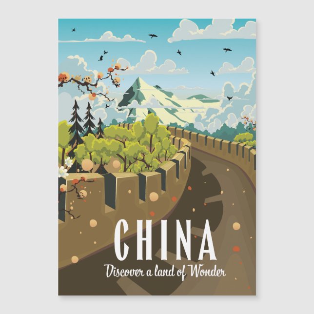 Affiche de voyage de la Grande Muraille de Chine (Devant)