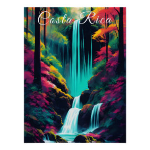 Affiche de voyage de la jungle du Costa Rica