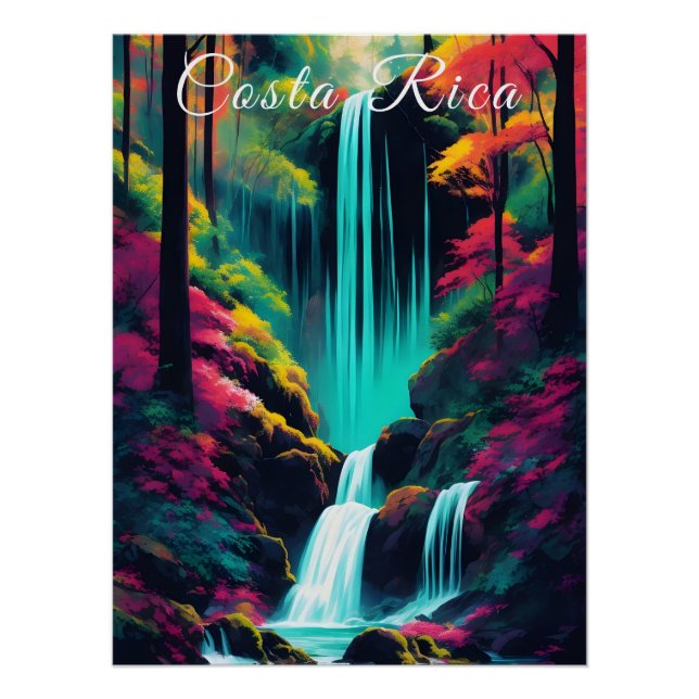 Affiche de voyage de la jungle du Costa Rica (Devant)
