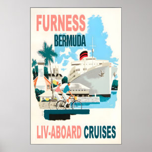 Affiche de voyage de la ligne maritime Furness Ber