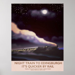 Affiche de voyage de la locomotive d'Édimbourg