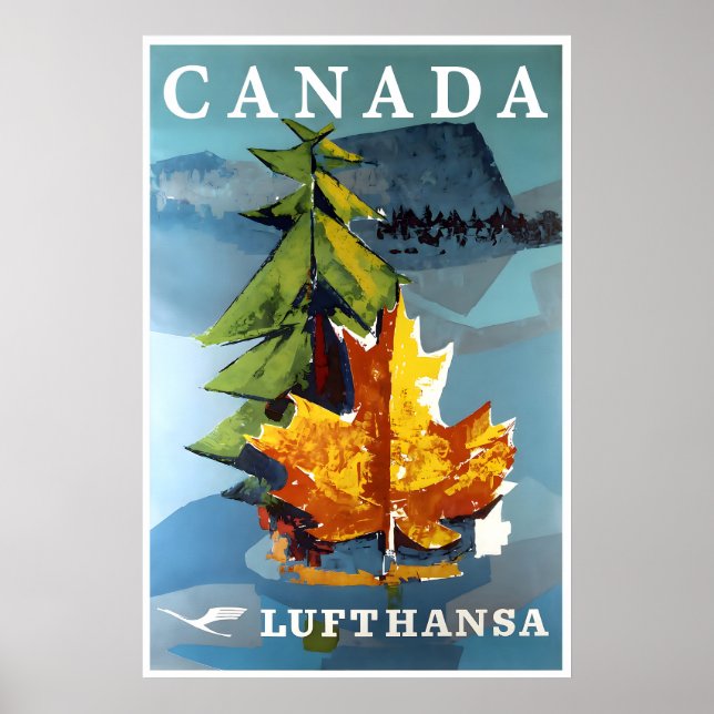 Affiche de voyage de la Lufthansa Art Canada Impre (Devant)