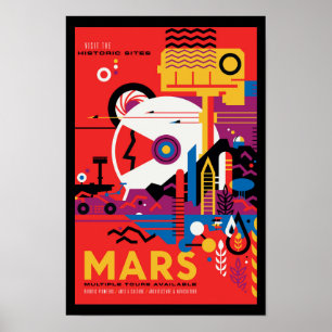 Affiche de voyage de la NASA - Visite de Planet Ma