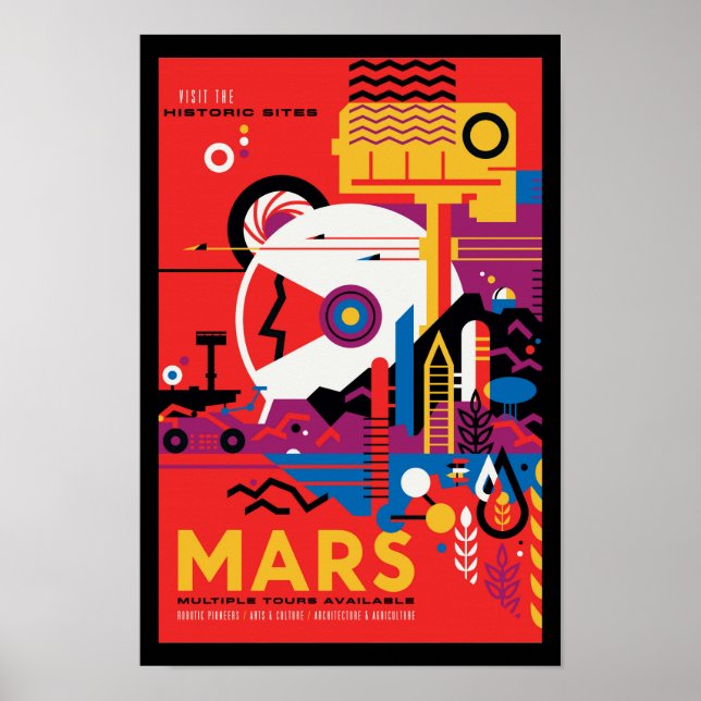 Affiche de voyage de la NASA - Visite de Planet Ma (Devant)