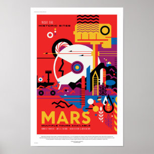 Affiche de voyage de la NASA - Visite de Planet Ma