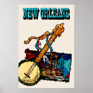 Affiche de voyage de la Nouvelle-Orléans