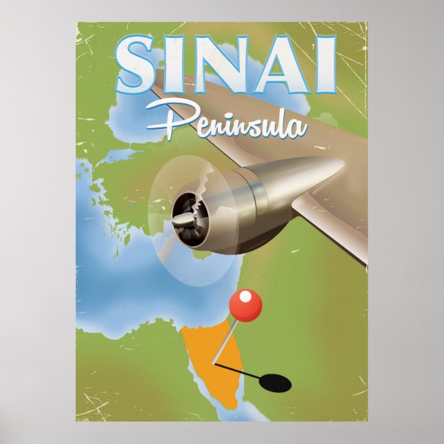 Affiche de voyage de la péninsule du Sinaï (Devant)