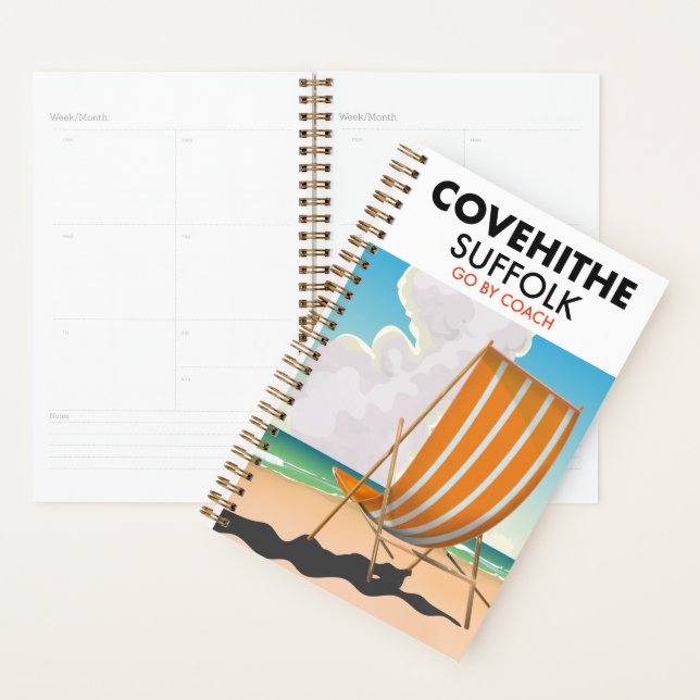 Affiche de voyage de la plage de Covehithe Suffolk (Devant avec enveloppe)