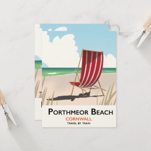 Affiche de voyage de la plage de Porthmeor