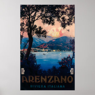 Affiche de voyage de la Riviera d'Italien