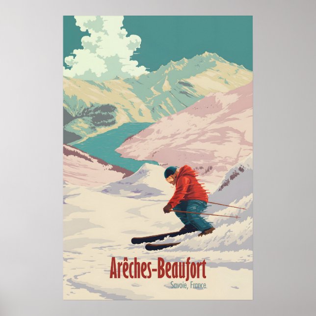 Affiche de voyage de la station de ski Arêches Bea (Devant)