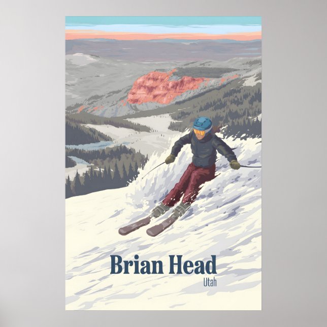 Affiche de voyage de la station de ski Brian Head  (Devant)