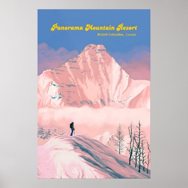 Affiche de voyage de la station de ski de Panorama (Devant)