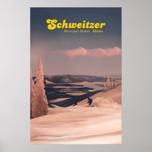 Affiche de voyage de la station de ski de Schweitz