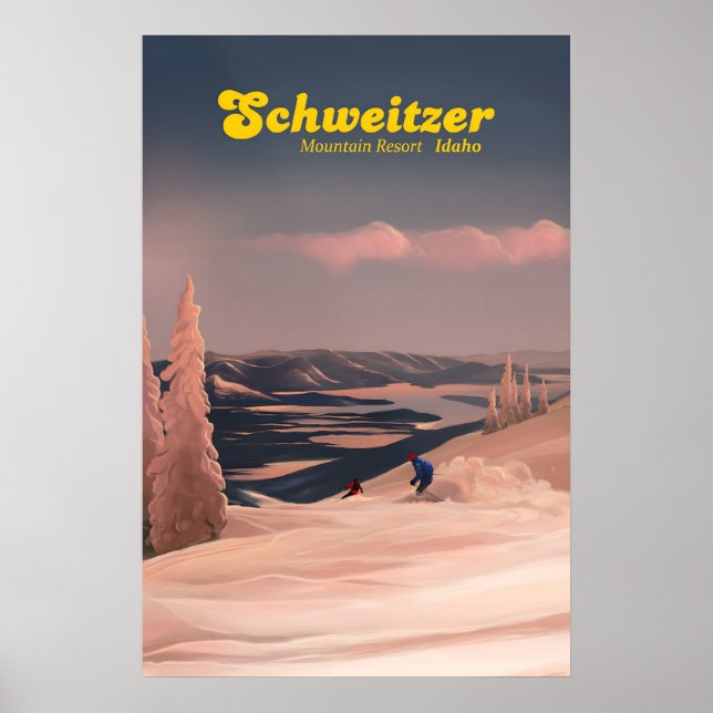 Affiche de voyage de la station de ski de Schweitz (Devant)