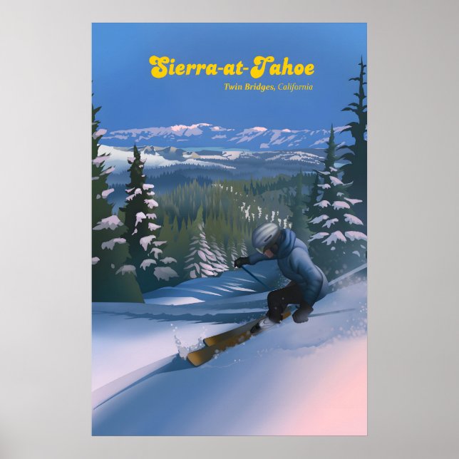Affiche de voyage de la station de ski de Sierra a (Devant)