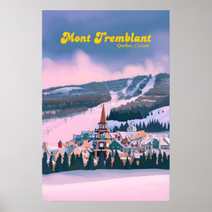 Affiche de voyage de la station de ski Mont Trembl