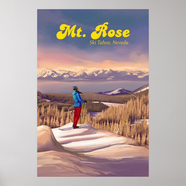 Affiche de voyage de la station de ski Mount Rose  (Devant)