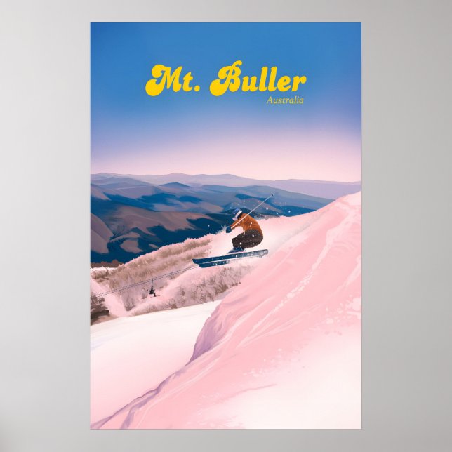 Affiche de voyage de la station de ski Mt Buller A (Devant)