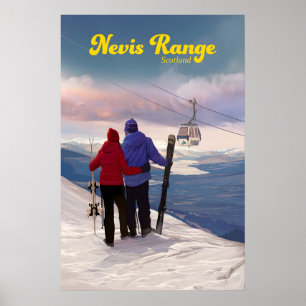 Affiche de voyage de la station de ski Nevis Range
