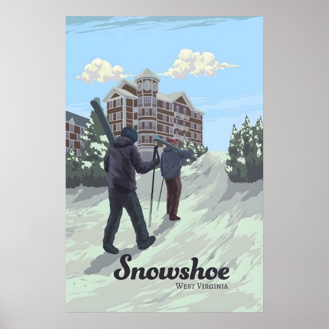 Affiche de voyage de la station de ski Snowshoe We (Devant)