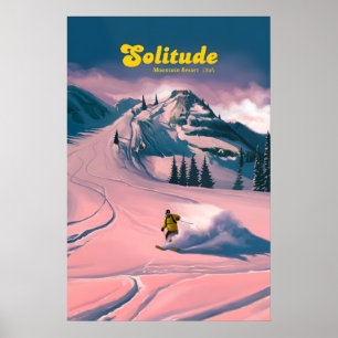Affiche de voyage de la station de ski Solitude Ut