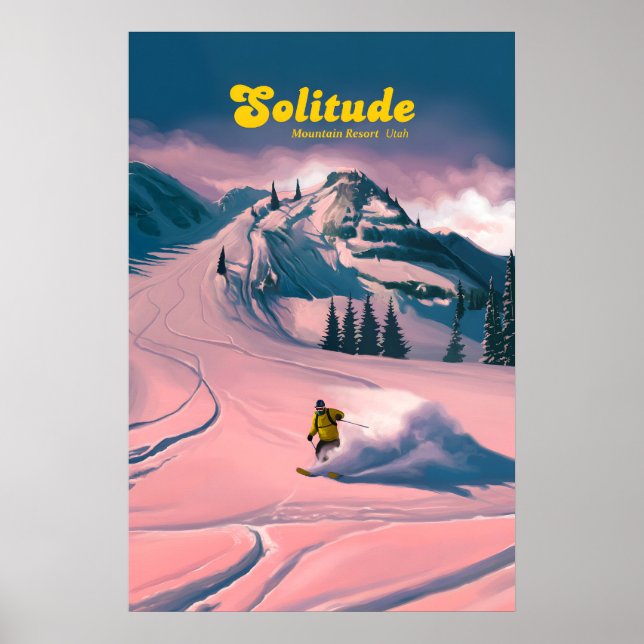 Affiche de voyage de la station de ski Solitude Ut (Devant)