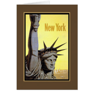 affiche de voyage de la statue de la liberté de ne
