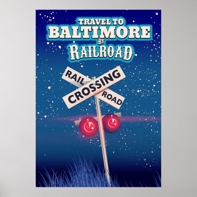 Affiche de voyage de la traversée ferroviaire de B (Devant)