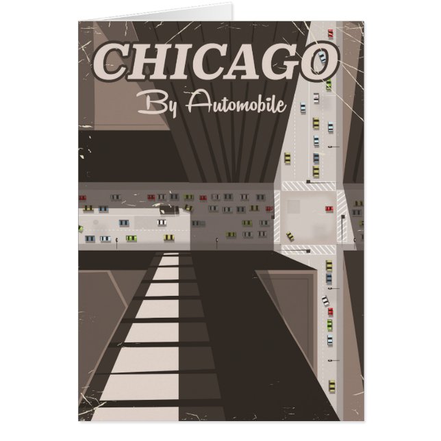 Affiche de voyage de la ville de Chicago (Devant)