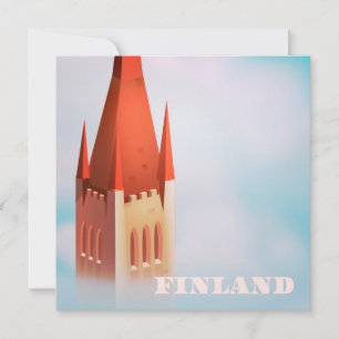 Affiche de voyage de l'église de Finlande